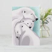 Three Bears Winter Wonderland - Frohe Weihnachten Einladung (Stehend Vorderseite)