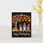 Three Bernese Mountain Dogs Fall Tree Happy Thanks Karte (Gelbe Blume)