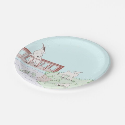 Three Billy Goats Gruff Pappteller (Schrägansicht)