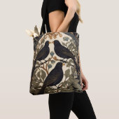 Three Black Birds William Morris Inspiriert Tasche (Von Nahem)