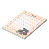 Three Black Labrador Puppies Cartoon Notizblock (Rotiert)