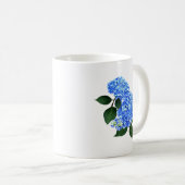 Three Blue Hydrangea Kaffeetasse (VorderseiteRechts)