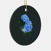 Three Blue Hydrangea Keramik Ornament (Rechts)