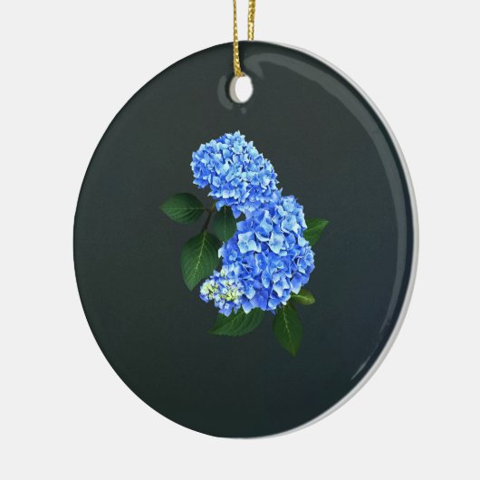 Three Blue Hydrangea Keramik Ornament (Links)