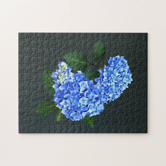 Three Blue Hydrangea Puzzle (Horizontal)