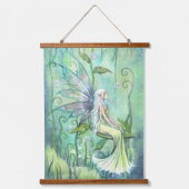 Three Blume Fairies von Molly Harrison Wandteppich Mit Holzrahmen (Vorderseite)