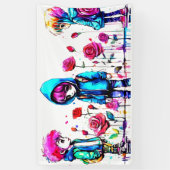 Three Boys Colorful Art Party Signers & Banners Banner (Vertikal)