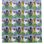 Three Brahmas Duschvorhang (Vorderseite)