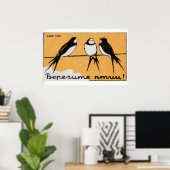 Three Brids - Matchbox Print - Aesthetic Wall Art Poster (Heimbüro)
