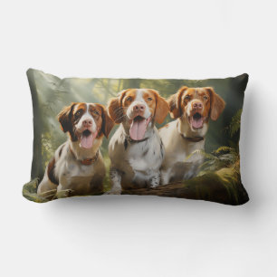 Three Brittany Spaniel Lendenkissen
