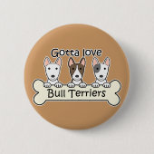 Three Bull Terriers Button (Vorderseite)