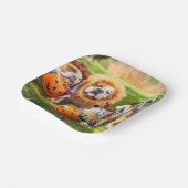 Three Bulldogs in Costumes Pappteller (Gewinkelt)