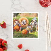 Three Bulldogs in Costumes Serviette (Beispiel)