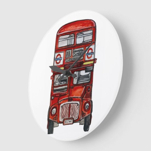 Three Buses Große Wanduhr (Winkel)