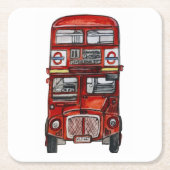 Three Buses Rechteckiger Pappuntersetzer (Vorderseite)