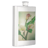 Three Calla Lilies Atemberaubend Botanical Acrylic Flachmann (Rechts)