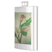 Three Calla Lilies Atemberaubend Botanical Acrylic Flachmann (Links)