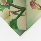 Three Calla Lilies Atemberaubend Botanical Acrylic Fleecedecke (Ecke)