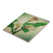 Three Calla Lilies Atemberaubend Botanical Acrylic Fliese (Seite)