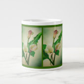 Three Calla Lilies Atemberaubend Botanical Acrylic Jumbo-Tasse (Vorderseite)