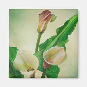 Three Calla Lilies Atemberaubend Botanical Acrylic Magnet