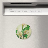 Three Calla Lilies Atemberaubend Botanical Acrylic Magnet (In Situ (Geschirrspüler))