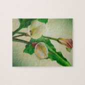 Three Calla Lilies Atemberaubend Botanical Acrylic Puzzle (Horizontal)