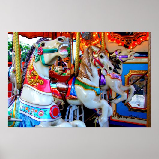 Three Carousel Ponies Poster (Vorne)