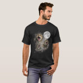 Three Cat Meow Moon Funny Weird Curse T-Shirt (Vorne ganz)