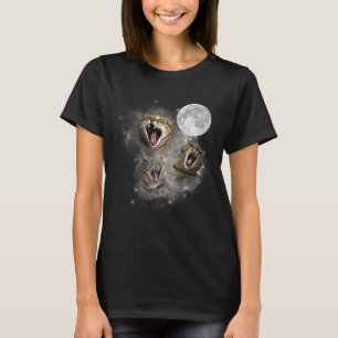 Three Cat Meow Moon Funny Weird Curse T-Shirt