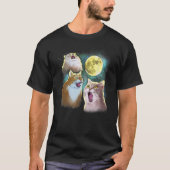 Three Cat Moon 3 Wolfs Funny Parody T-Shirt (Vorderseite)