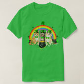 Three Cat St Patricks Day Kitty Kitten Lover Irish T-Shirt (Design vorne)