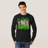 Three Cat St Patricks Day Kitty Kitten Lover Irish T-Shirt (Vorne ganz)