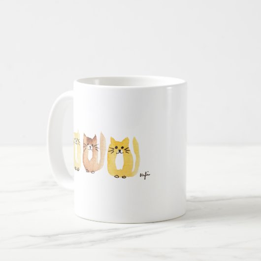Three Cats Kaffeetasse (Vorderseite Links)