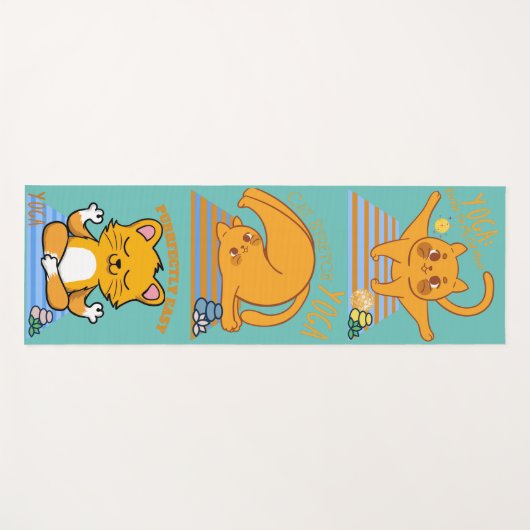 Three Cats Yoga Mat Yogamatte (Vorderseite (Horizontal))