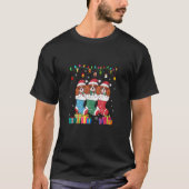 Three Cavalier King Charles Spaniel Dog in Sock Fu T-Shirt (Vorderseite)