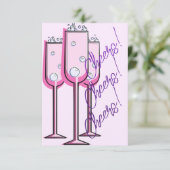 Three Cheers Bachelorette Einladung (Stehend Vorderseite)