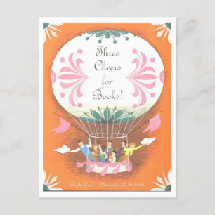 "Three Chefor Books" Vintages Library Poster Postkarte