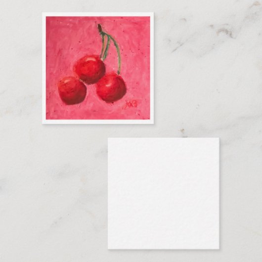 Three Cherries Mitteilungskarte (Vorne/Hinten)