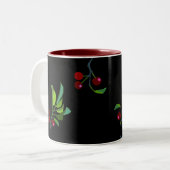 Three Cherry Tree Limb Zweifarbige Tasse (Vorderseite Links)