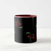 Three Cherry Tree Limb Zweifarbige Tasse (Mittel)