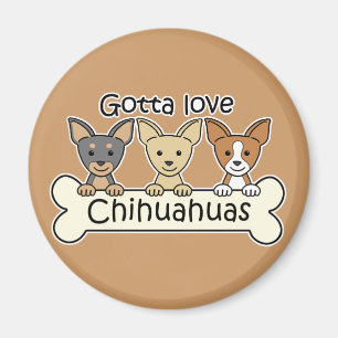 Three Chihuahuas Magnet