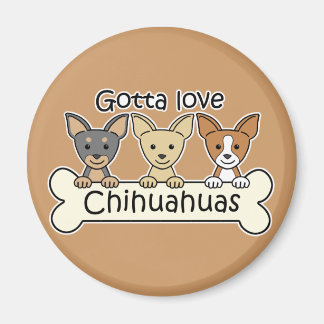 Three Chihuahuas Magnet