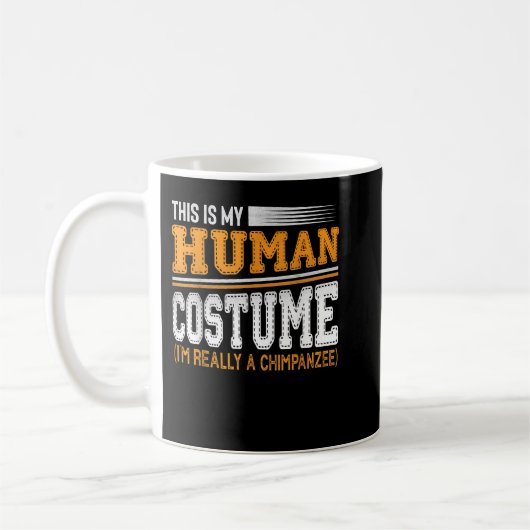 Three Chimpanzee Moon Funny 3 Chimps Howling Parod Kaffeetasse (Links)