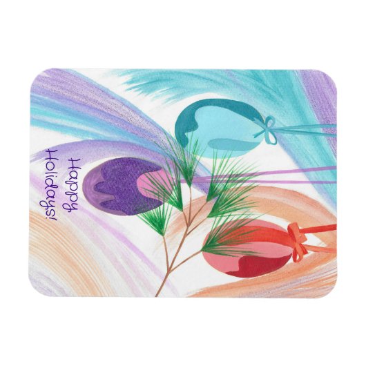 Three Christmas Balls Holiday flexible magnets Magnet (Horizontal)