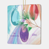 Three Christmas Balls, personalized ornaments Keramikornament (Links)