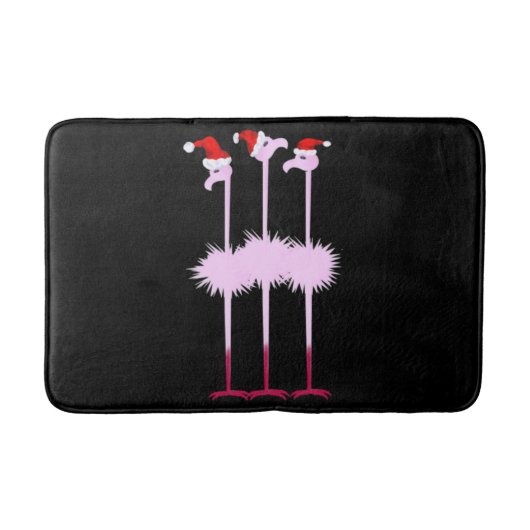 Three Christmas Flamingo Badematte (Vorderseite)