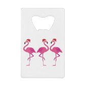 Three Christmas Flamingos Geldbeutel Flaschenöffner (Vorderseite)