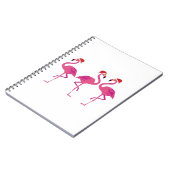 Three Christmas Flamingos Notizblock (Linke Seite)