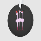 Three Christmas Flamingos Ornament (Vorderseite)